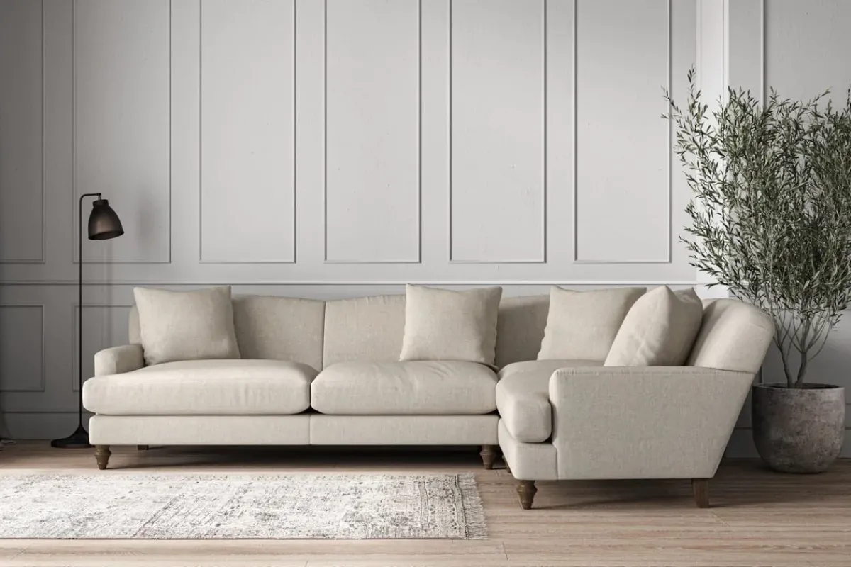 Corner Sofas|Sofa Collections^Nkuku Deni Grand Right Hand Corner Sofa Brera Linen Natural