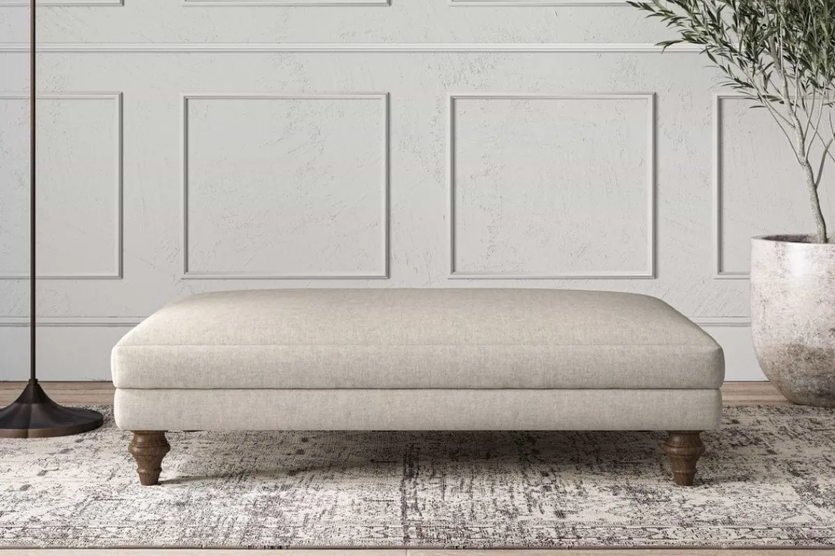 Made To Order Armchairs|Sofa Collections^Nkuku Deni Large Footstool Brera Linen Natural