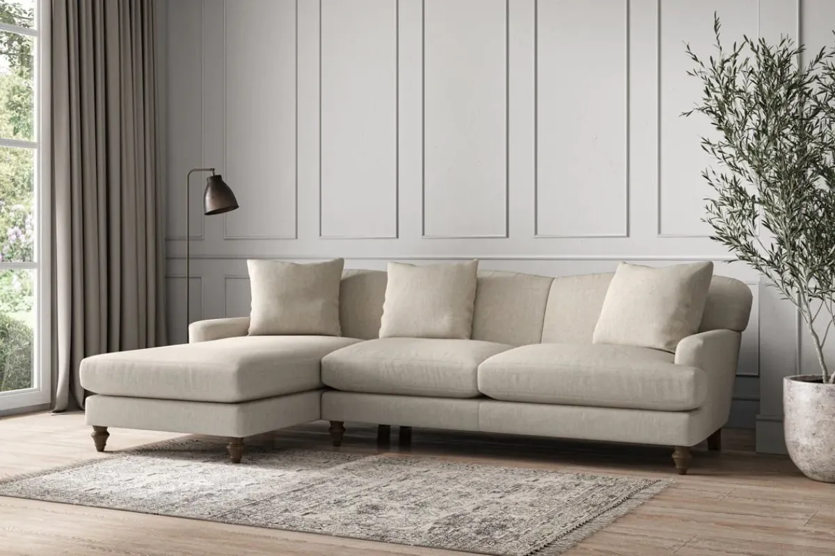 Sofa Collections^Nkuku Deni Large Left Hand Chaise Sofa Brera Linen Natural