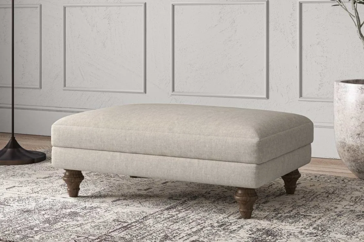 Made To Order Armchairs|Sofa Collections^Nkuku Deni Medium Footstool Brera Linen Natural