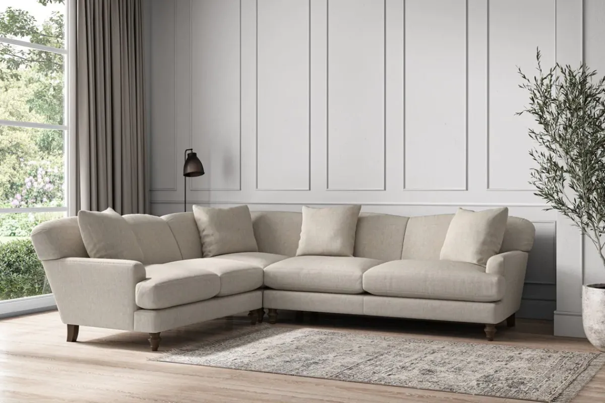 Corner Sofas|Sofa Collections^Nkuku Deni Super Grand Left Hand Corner Sofa Brera Linen Natural