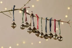 Baubles & Tree Decorations|Winter Berries^Nkuku Dew Drop Baubles - - (Set of 12) Antique Gold