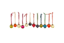 Baubles & Tree Decorations|Bright Christmas^Nkuku Dew Drop Baubles - - (Set of 12) Mixed Antique