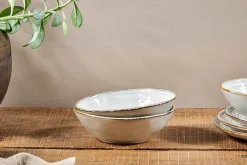 Breakfast Accessories|Bowls^Nkuku Dhanuk Ceramic Cereal Bowl - Cream