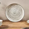 Plates^Nkuku Dhanuk Ceramic Dinner Plate - Cream