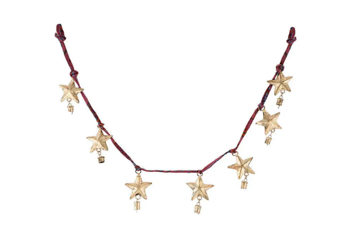 Wreaths & Garlands|New Christmas^Nkuku Didi Star Garland - Antique Brass
