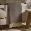Bedroom Textiles|Blankets & Throws^Nkuku Dilli Wool Throw - Dark Brown