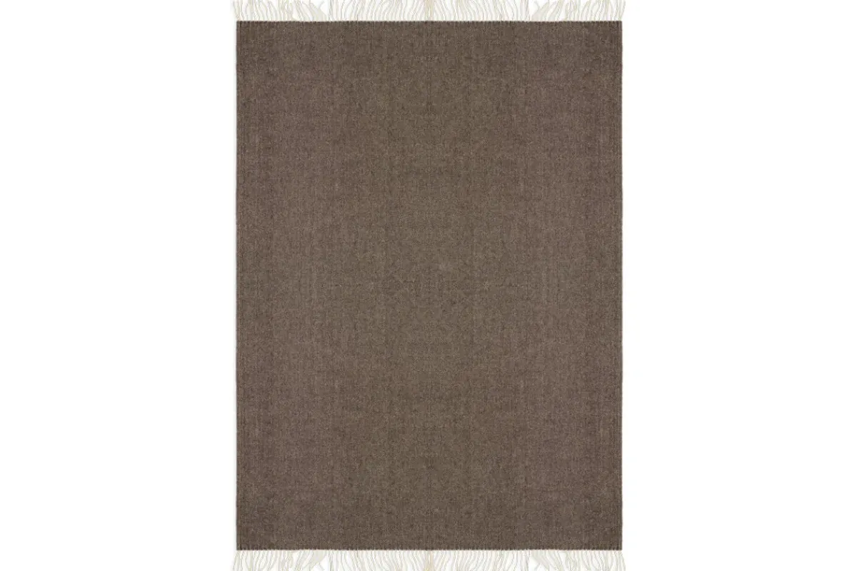 Bedroom Textiles|Blankets & Throws^Nkuku Dilli Wool Throw - Dark Brown