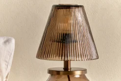 Table Lamps|Bedroom^Nkuku Dimalai Recycled Glass Table Lamp - Brown Smoke