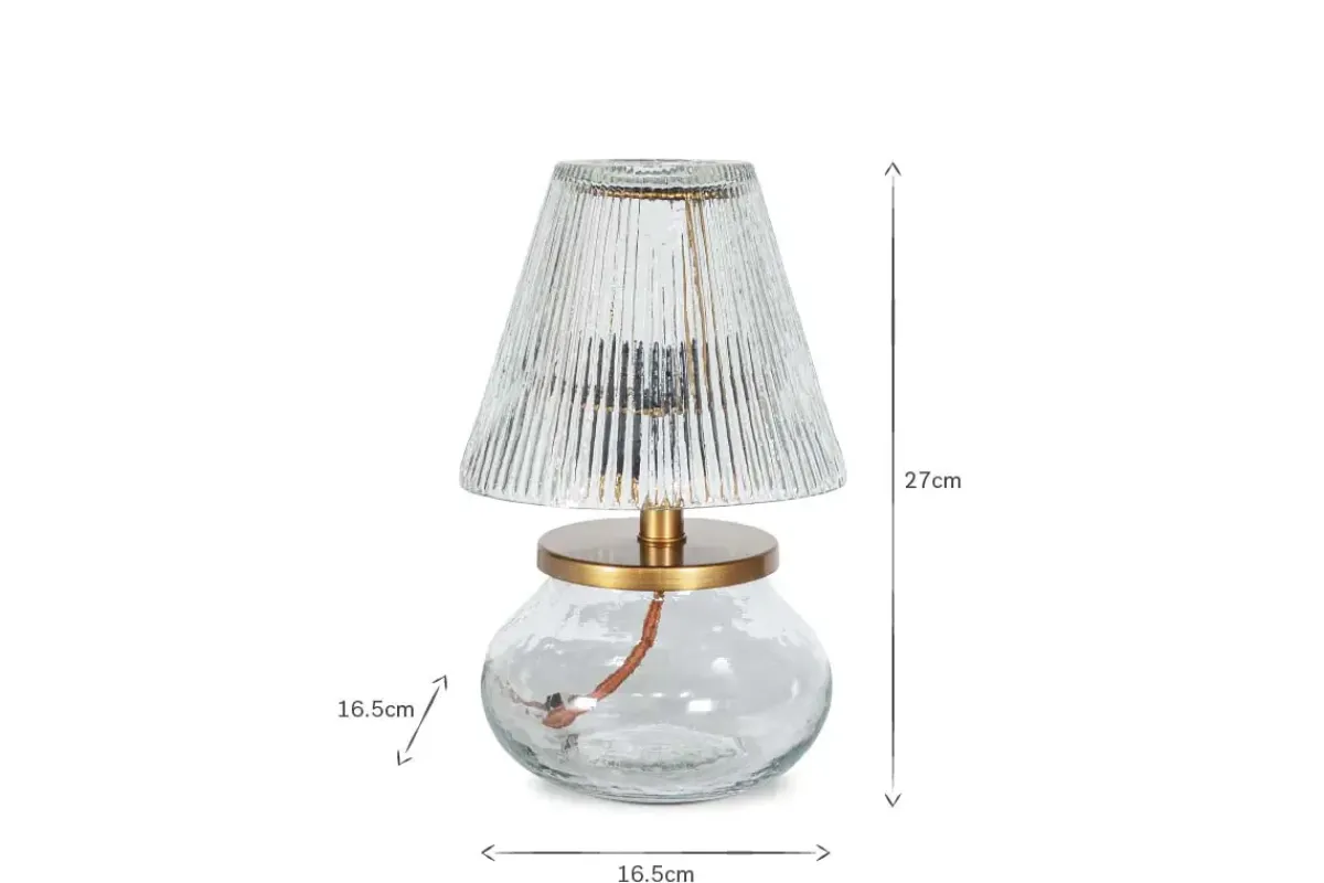 Table Lamps^Nkuku Dimalai Recycled Glass Table Lamp - Clear