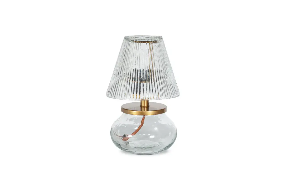 Table Lamps^Nkuku Dimalai Recycled Glass Table Lamp - Clear