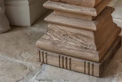 Living|Beside Tables^Nkuku Disha Carved Mango Wood Side Table - Natural