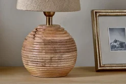 Bedside Lamps|Table Lamps^Nkuku Drisana Mango Wood Bedside Table Lamp