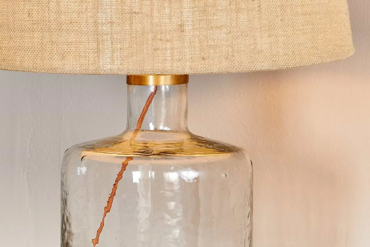 Bedside Lamps|Table Lamps^Nkuku Edina Recycled Glass Table Lamp - - Large Clear