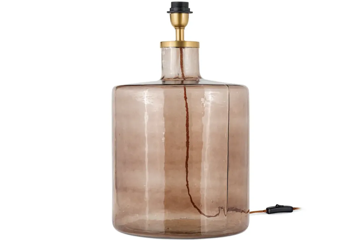 Bedside Lamps|Table Lamps^Nkuku Edina Recycled Glass Table Lamp - - Large Smoke Brown