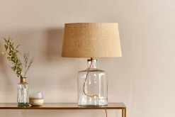 Bedside Lamps|Table Lamps^Nkuku Edina Recycled Glass Table Lamp - - Small Clear