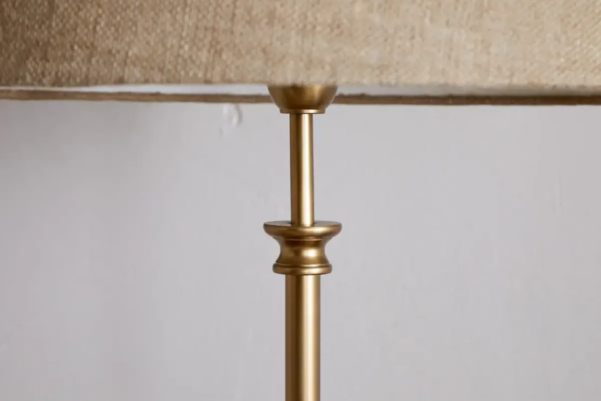 Floor Lamps^Nkuku Ehadi Antique Floor Lamp - Antique Brass
