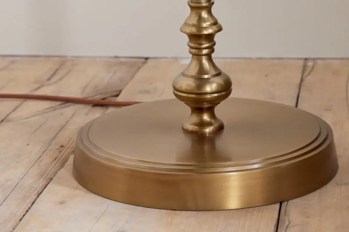 Floor Lamps^Nkuku Ehadi Antique Floor Lamp - Antique Brass