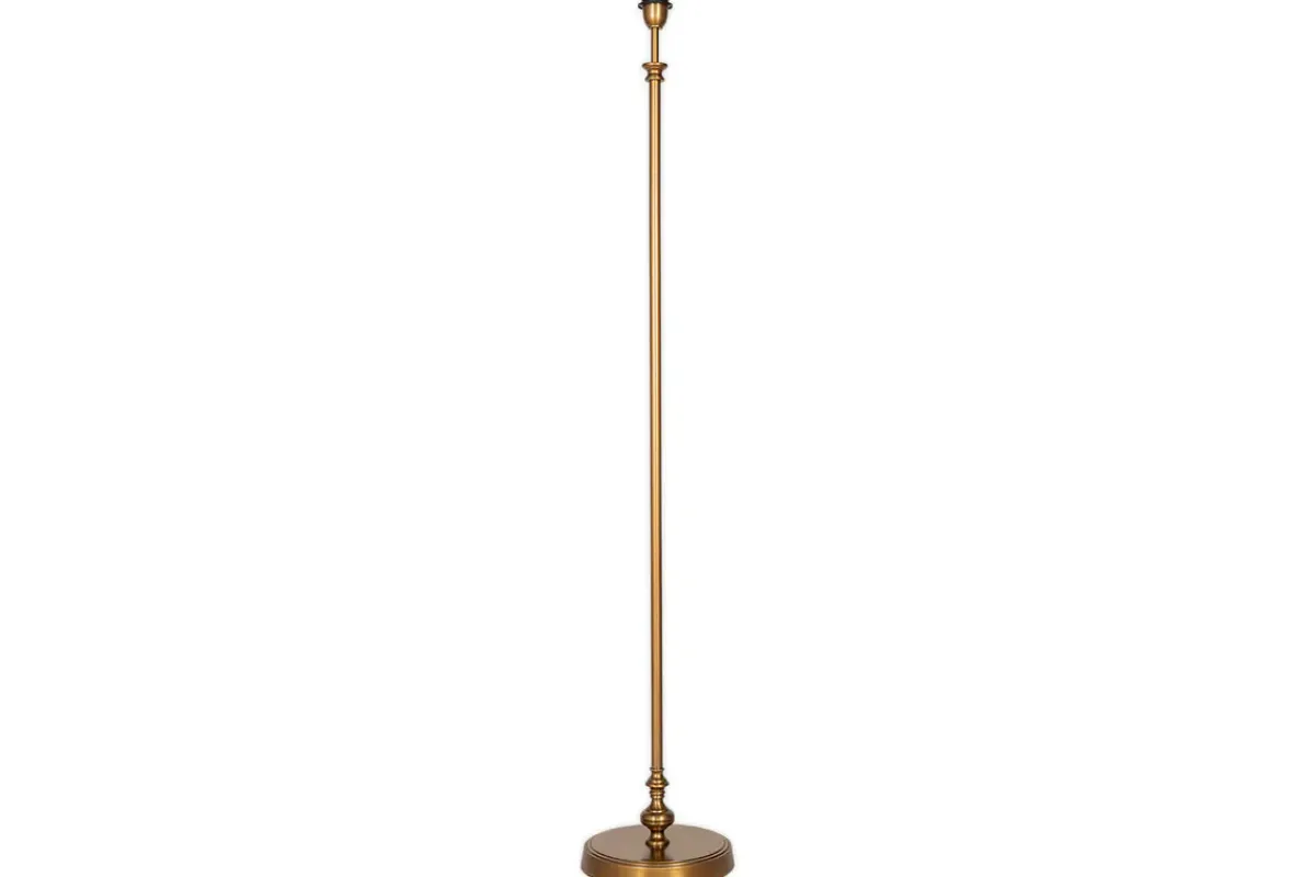 Floor Lamps^Nkuku Ehadi Antique Floor Lamp - Antique Brass