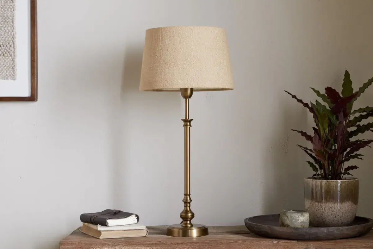 Desk Lamps|Table Lamps^Nkuku Ehadi Antique Table Lamp - Antique Brass
