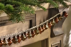 Wreaths & Garlands|Winter Berries^Nkuku Ekiti Bauble Garland - Antique Gold & Rust