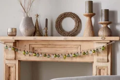 Wreaths & Garlands|Baubles & Tree Decorations^Nkuku Ekiti Bauble Garland - Mixed Green & Clear