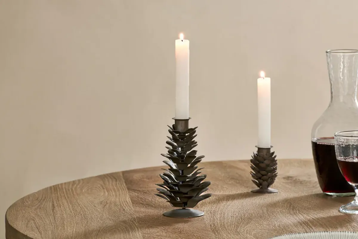 Fireside|Decorative Home Accessories^Nkuku Elagalu Candle Holder - Rust