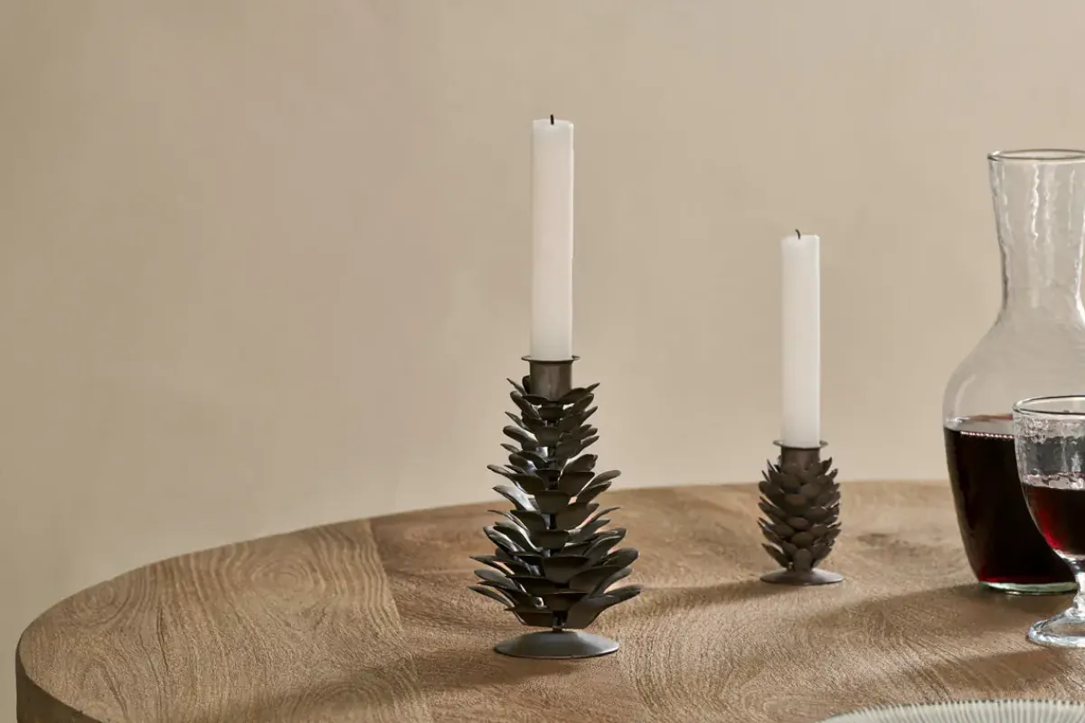Fireside|Decorative Home Accessories^Nkuku Elagalu Candle Holder - Rust