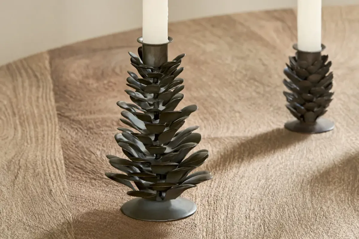 Fireside|Decorative Home Accessories^Nkuku Elagalu Candle Holder - Rust