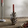 Christmas Table|New Christmas^Nkuku Elagalu Pine Cone Candle Holder - Zinc