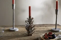 Christmas Table|New Christmas^Nkuku Elagalu Pine Cone Candle Holder - Zinc