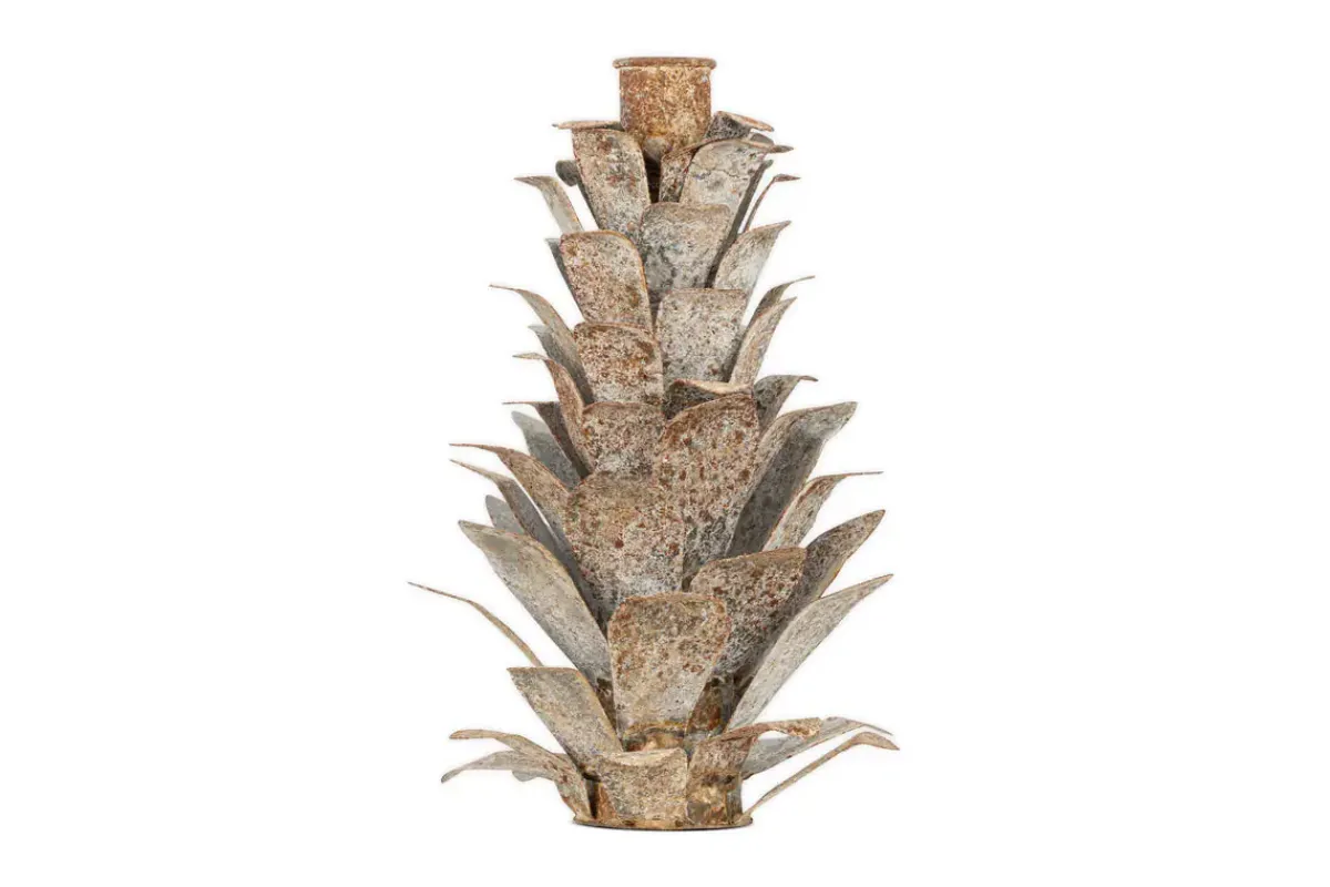 Christmas Table|New Christmas^Nkuku Elagalu Pine Cone Candle Holder - Zinc