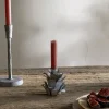 Christmas Table^Nkuku Elagalu Pine Cone Candle Holders - Zinc (Set of 2)