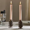 Fireside|Candle Holders^Nkuku Elagalu Pine Cone Candle Stick - Rust (Set of 2)