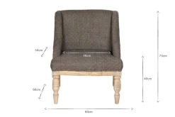 Bedroom|Living^Nkuku Elbu Deconstructed Jacquard Weave Armchair - Charcoal