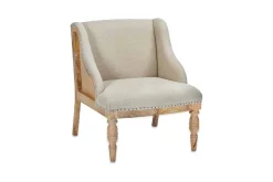 Bedroom|Living^Nkuku Elbu Deconstructed Linen Armchair - Stone
