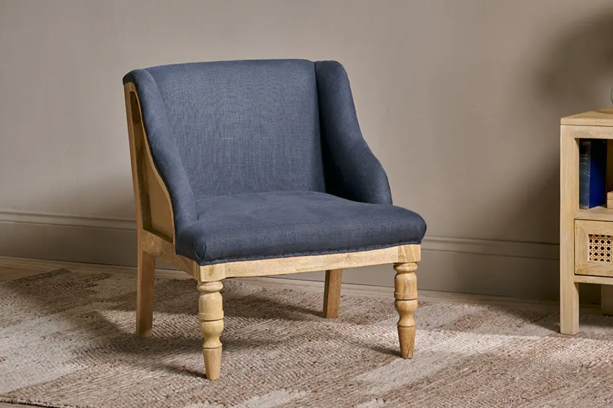 Bedroom|Living^Nkuku Elbu Deconstructed Linen Armchair - Charcoal