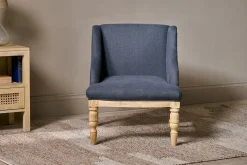Bedroom|Living^Nkuku Elbu Deconstructed Linen Armchair - Charcoal