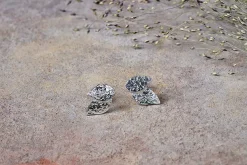 Jewellery & Jewellery Boxes|Jewellery^Nkuku Elina Double Leaf Earrings - Silver