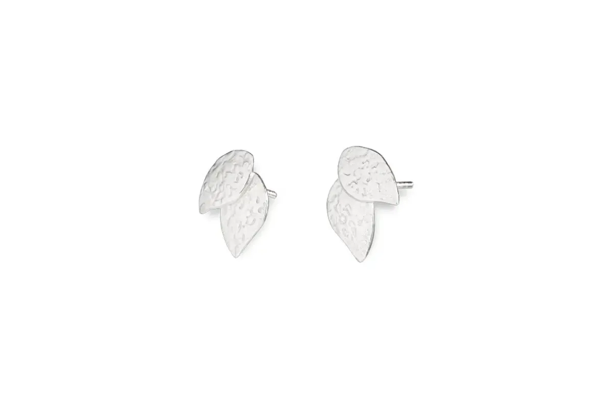 Jewellery & Jewellery Boxes|Jewellery^Nkuku Elina Double Leaf Earrings - Silver