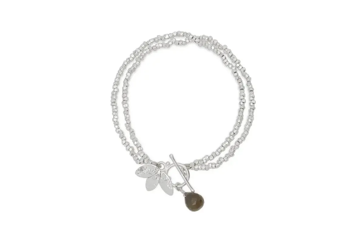 Jewellery & Jewellery Boxes|Jewellery^Nkuku Elina Labradorite Bracelet - Silver