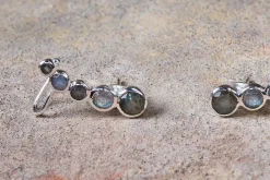 Jewellery & Jewellery Boxes|Jewellery^Nkuku Elina Labradorite Ear Climber - Silver