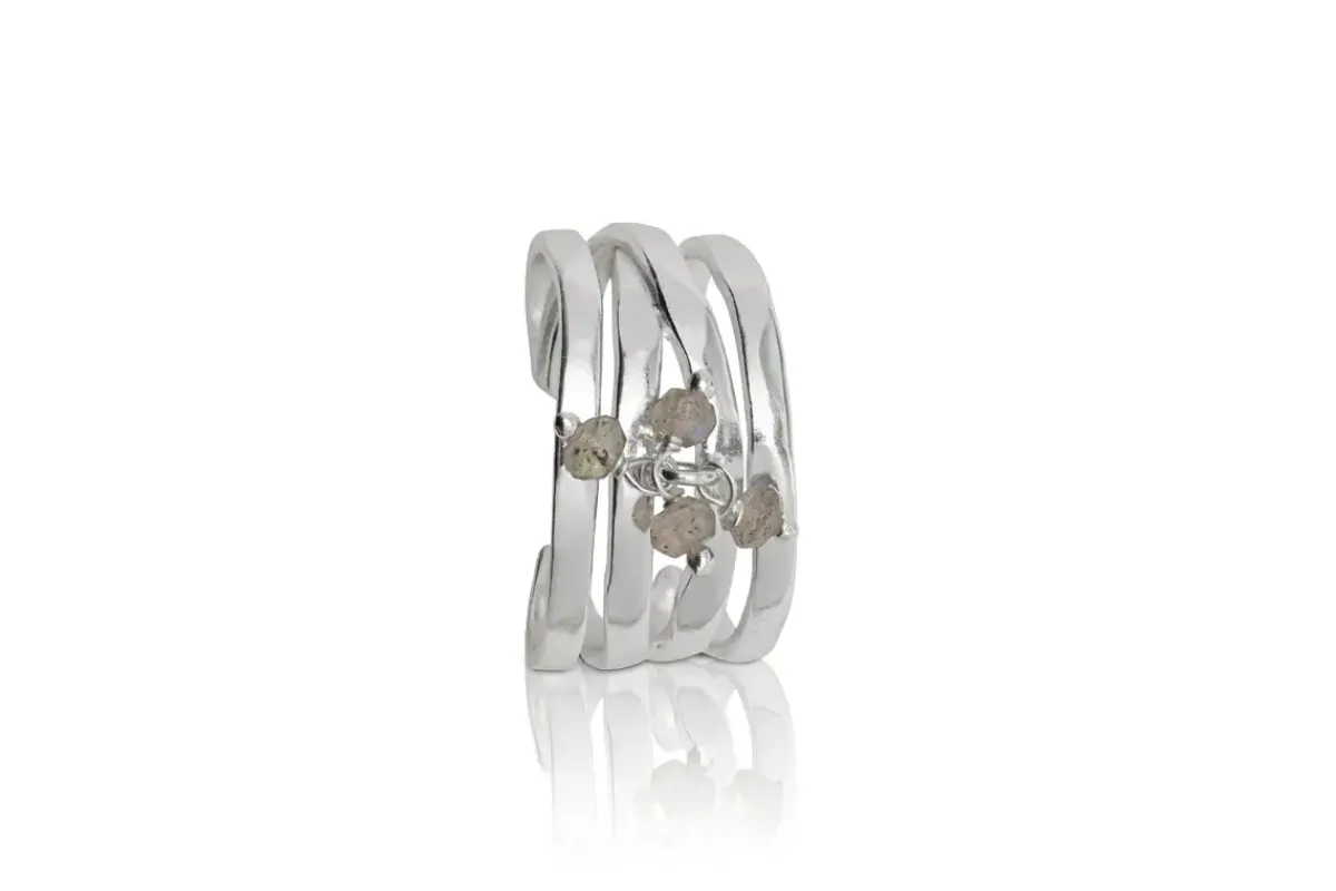 Jewellery & Jewellery Boxes|Jewellery^Nkuku Elina Labradorite Ring - Silver