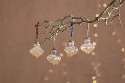 Candles & Candleholders|Baubles & Tree Decorations^Nkuku Eliza Baubles - Gold Luster (Set of 4)