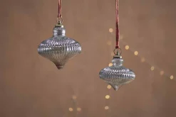 Giant Baubles|Baubles & Tree Decorations^Nkuku Eliza Giant Bauble - Grey Luster