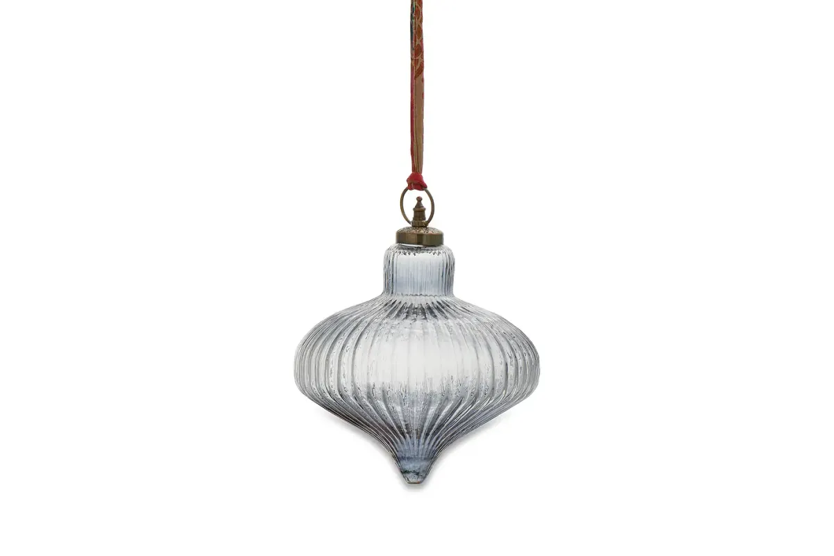 Giant Baubles|Baubles & Tree Decorations^Nkuku Eliza Giant Bauble - Grey Luster
