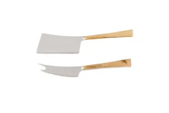 Serving Cutlery|Cheese Board & Knives^Nkuku Ena Cheese Knife Set - Brushed Gold (Set of 2)