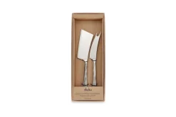 Serving Cutlery|Cheese Board & Knives^Nkuku Ena Cheese Knife Set - Brushed Silver (Set of 2)