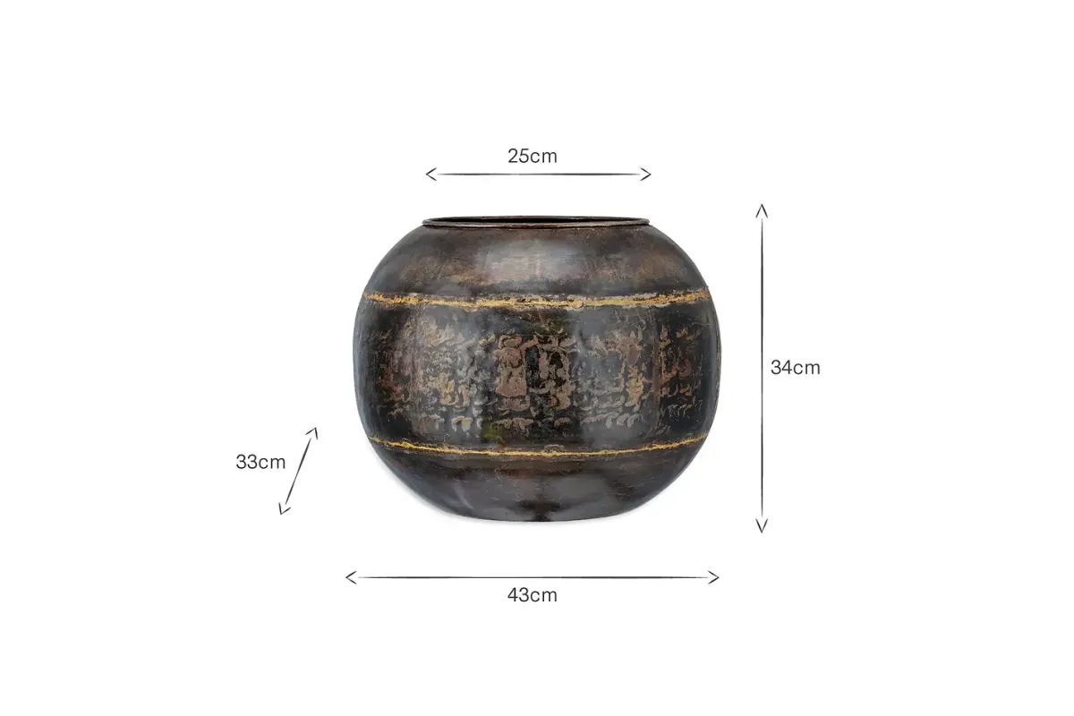 Decorative Home Accessories|Indoor Planters^Nkuku Endo Reclaimed Iron Globe Planter