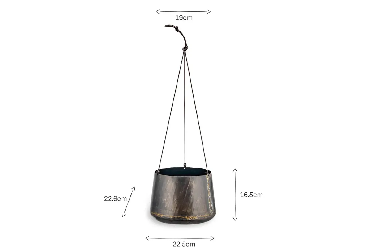 Decorative Home Accessories|Hanging Planters^Nkuku Endo Reclaimed Iron Hanging Planter